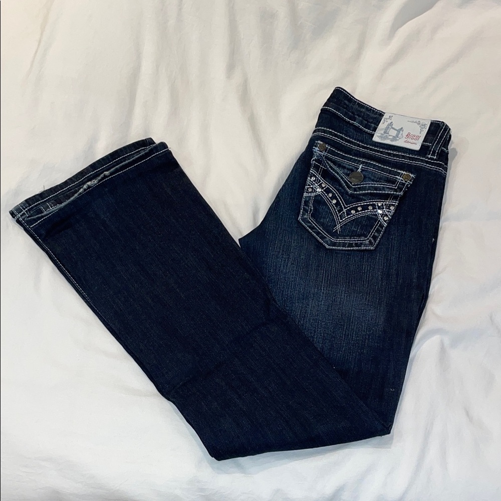 BKE Women's Deep Indigo Boot Cut Jeans